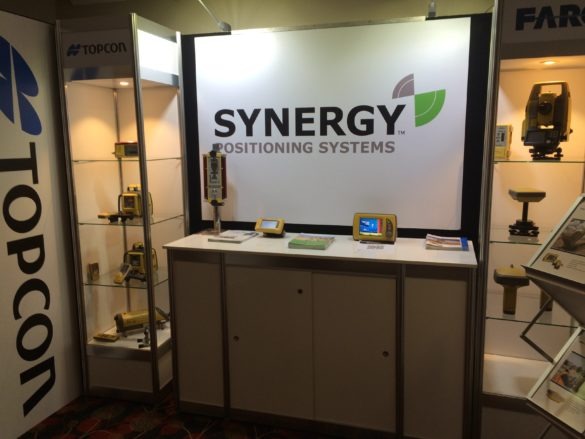 Synergy Positioning System's booth shot