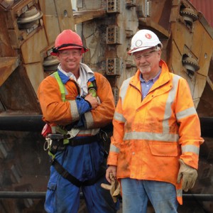 Rusty Rhodes (left), Smith Lift manager and Paul Brummitt, TBM mechanical supervisor.